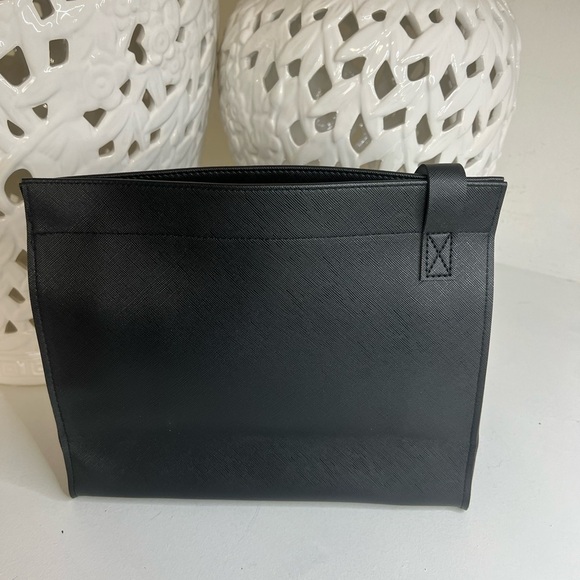 WACOAL Womens Black Vinyl Small Tote  Snap Closure
Lightweig - Picture 4 of 8